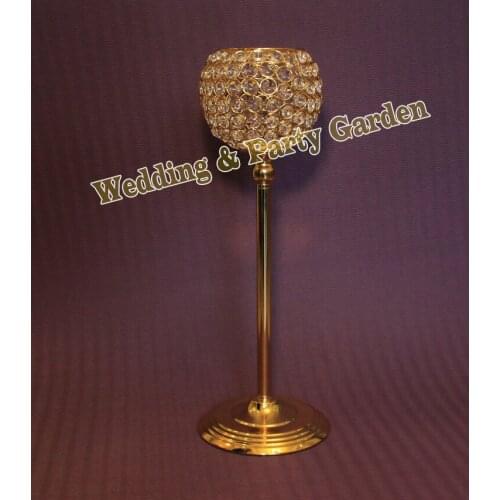50cm(H) Gold crystal wedding decoration candle holder event candlesticks centerpiece candelabra wedding decoration