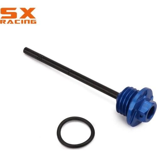Motorcycle CNC Blue Aluminum Engine Oil Dispstick Plug For YAMAHA YFM660R 01-05 YFM700 06-18 YFM700R 09-18 YFZ450 04-09 12-13