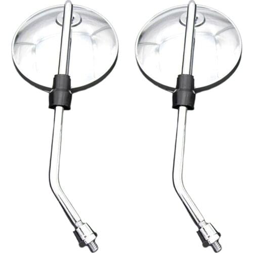 Motorcycle Side Rearview Mirrors Mount with 8mm Adapter for Mountain Bike/ Electric Bicycle/ Moped/ Dirt Bike