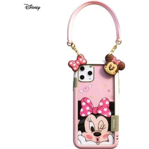 Disney mobile phone case is suitable for iPhone 7/8P/X/XRXS/XSMAX/11/12/Pro/12min creative portable lanyard mobile phone case