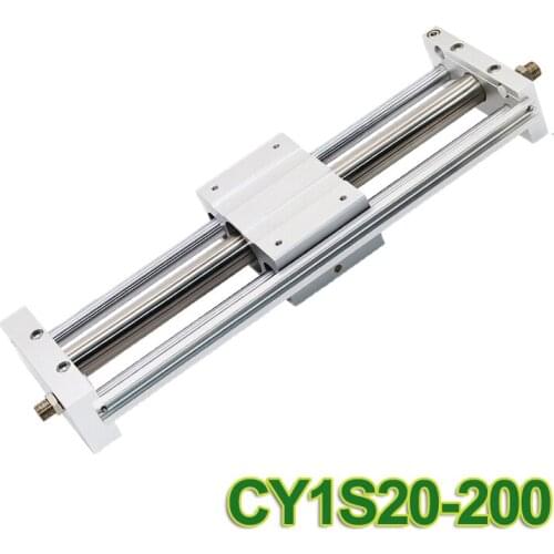 CY1S20-200 SMC type CY1S CY1B CY1R CY1L series 20mm bore 200mm stroke Slide Bearing Magnetically Coupled Rodless Cylinder