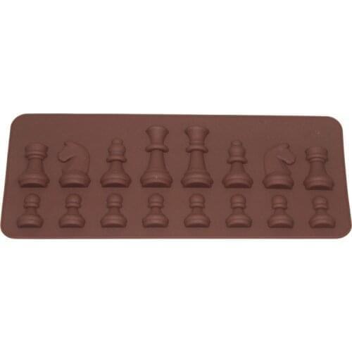 Mold Chess DIY Silicone Cake Moulds Chocolate Accessories Christmas 3D International Chess Sugar Craft Kitchen Tool