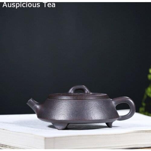 150ml Classic Yixing Purple Clay Teapots Raw Ore Kiln Change Stone Scoop Tea Pot Zisha Filter Kettle Chinese Tea Set Supplies