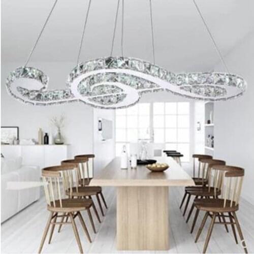 L Modern minimalist bedroom front desk restaurant bar living room notes chandelier creative personality crystal chandelier