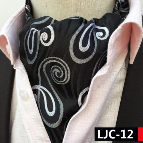 2017 Men Top Quality Woven Ascots Classical Paisley Pattern Collar Handkerchief