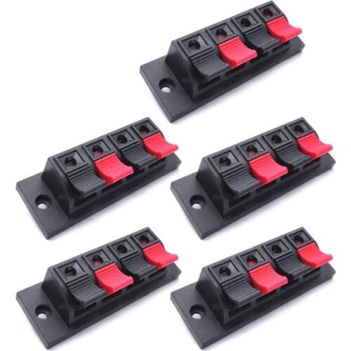 2021 New Jointing Clamp Test Clip 4 Positions Connector Terminal Push in Jack Spring Load