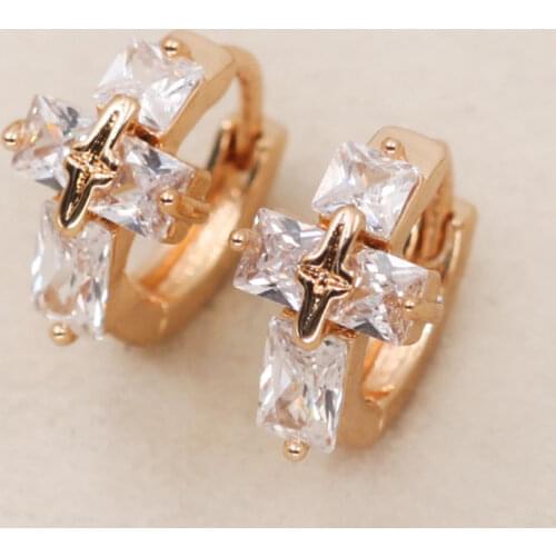 New Statement Jewelry Women Earrings Luxury Cross Hoop Earrings Hip Hop Punk Streetwear Earrings Anniversary Gift OBS2053