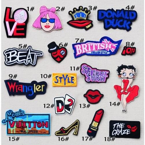 New fashion cloth patch decals wool clothes jeans down jacket decorative stickers patch iron-on hole stickers