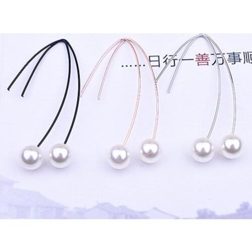 New European retro simple geometric imitation pearl stud earrings woman earrings personality design cheap Jewelry