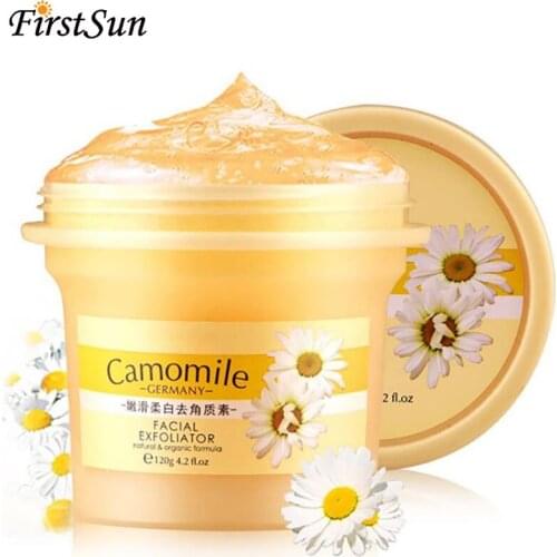 Whitening Peeling Cream Gel Face Scrub Deep Pore Removal Facial Exfoliator Cleansing Camomile Face Cream Exfoliating Cream