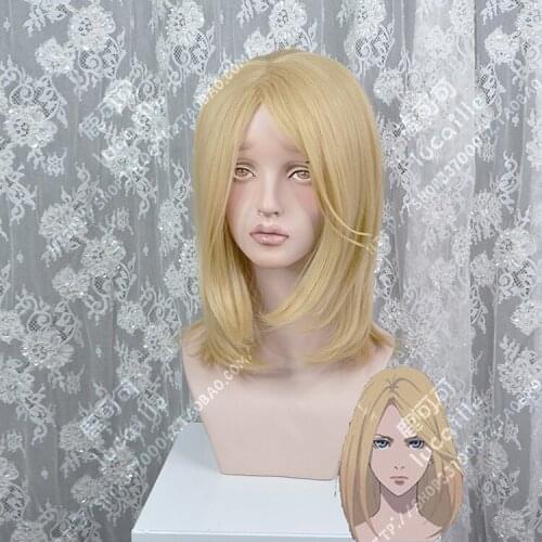 Anime Fairy gone Veronica Sean Light Gold Heat Resistant Synthetic Hair Cosplay Costume Wigs + Wig Cap