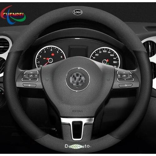 Anti-Slip Suede Car Steering Wheel Cover For Volkswagen Beetle Golf Jetta Passat Polo Tiguan Vento Car Interior Accessories