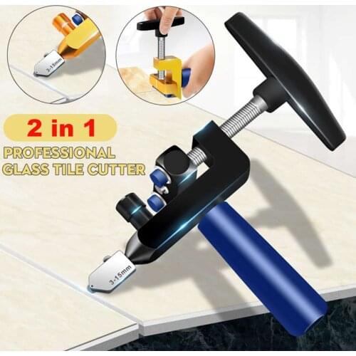 8PCS Professional Easy Glide Glass Tile Cutter 2 In 1 Ceramic Tile Glass Cutting One-piece Cutter Portable Cutter Tool 2 Colors