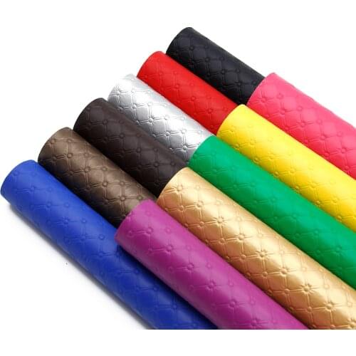 20*33cm Rhombus with Spot Bump Texture Solid Color Faux Synthetic Leather Sheets For Hair Bows Earrings DIY Vinyl Accessory