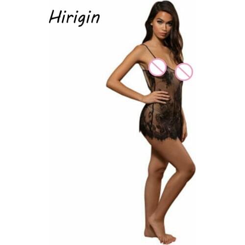 Sexy lingerie for women Lace perspective Nightwear Underwear G-string Babydoll Sleepwear Dress erotic see through dress sex shop
