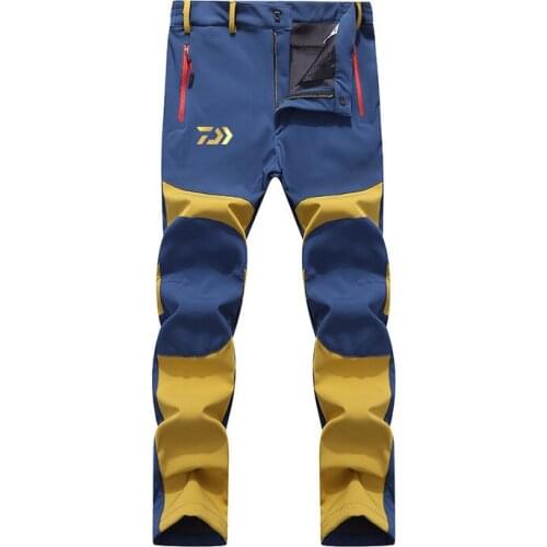 2021 new Fishing Pants Autumn Winter Outdoor Thick Warm Fishing Clothing Waterproof Soft Shell Climbing Hiking Fishing Pants