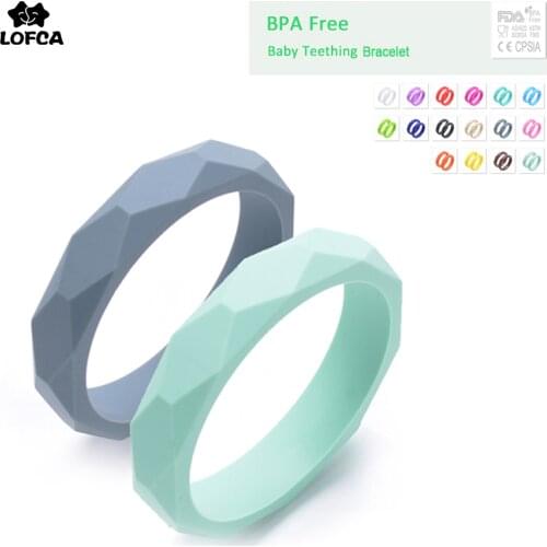 Fashion Women Wristband 1pc silicone teething bracelet Baby Teether For Baby BPA Free Wholesale Baby Chewable Silicone Beads