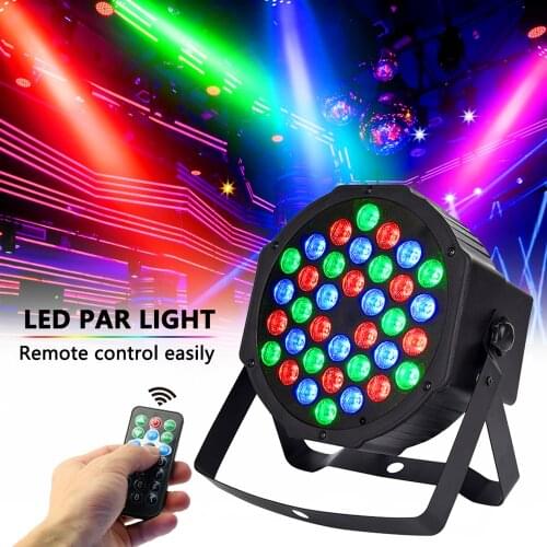 LED 36x3W RGB Flat UV Par Light Stage Lamp Color Mixing Wash Uplighting KTV Disco DJ DMX512 Bar Effect Up Lighting Decorative