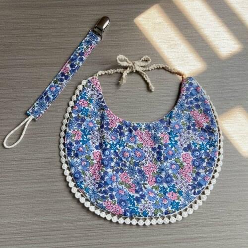 Custom High Quality Cotton Baby Bib With Food Catcher