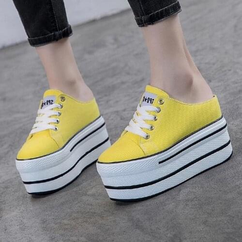 Wedges Heels Platform Slippers Women Slides Black Yellow White Heels for Women Slippers Zapatillas Mujer Casual Verano