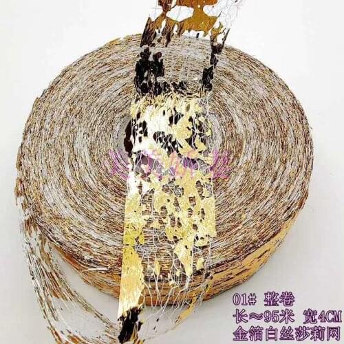 Gold And Silver Foil Sari Mesh Gold And Silver Foil Shard Mesh DIY Nail Tinfoil Color Foil Gold Thread Jewelry