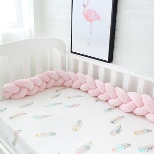 1M Baby Bumper Bed Bumper Knot Long Knotted Braid Pillow Baby Cot Protector Baby Room Decor