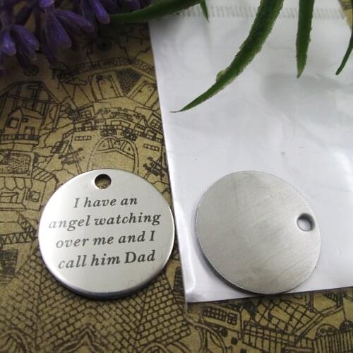 10pcs--"I Have An Angel Watching Ove..."stainless steel charms 5 styles for choosing DIY Charms for necklace bracelets