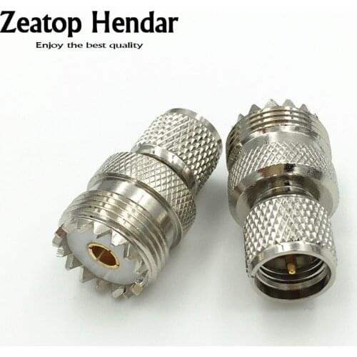 100Pcs Brass Mini UHF Male Jack to UHF Female PL259 SO239 Plug Antenna RF Coaxial Adapter Connector