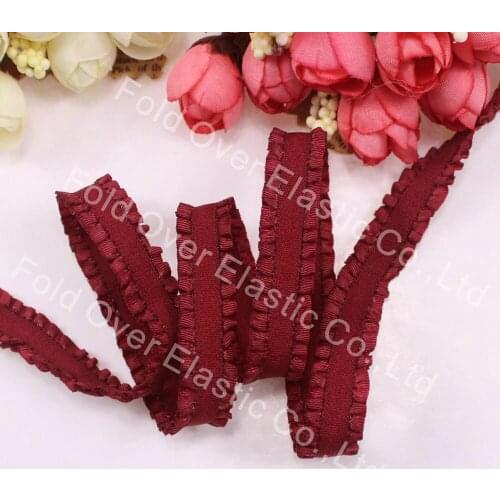 13mm Stretchy Ruffle On The Edge Elastic #91110 for Craft Great For Garment Accessories, 100 yards/lot