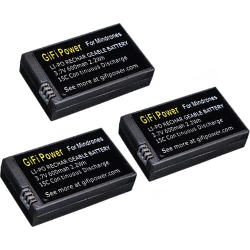 3pcs 3.7V 600mAh Rechargeable Battery for Parrot Jumping Sumo Swing Mambo Rolling Spider Mini Drone
