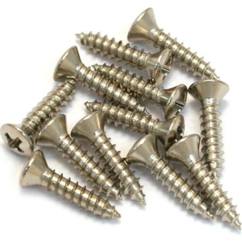 50pcs 304 stainless steel Sunk Screw,minisize cross PICKGUARD WOOD SCREWS