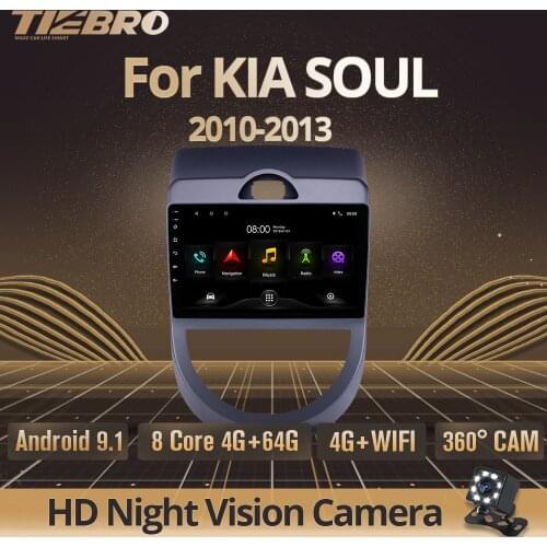 TIEBRO 2DIN Android 9.0 Car Radio For KIA SOUL 2010-2013 Car Multimedia Video Player Navigation Stereo Bluetooth 2DIN Dvd Player