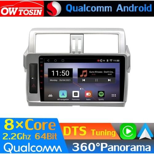 Qualcomm 8Core Android Car Multimedia For Toyota Land Cruiser Prado 150 2013-2017 GPS 360 Panoramic Radio DTS HIFI CarPlay DSP