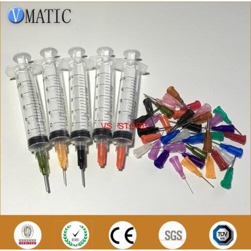 Free Shipping SMT Non Sterilized Adhesive Glue Liquid Dispenser Manual Syringe With Dispensing Needle Tips & Stopper