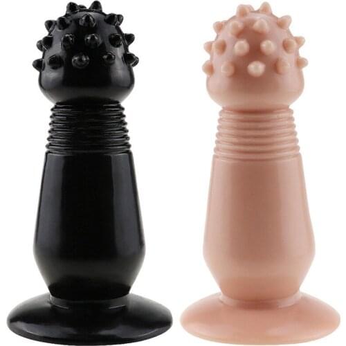 Big Suction Cup Butt Plug Soft Granule Spiked Silicone Huge Anal Dildos Anus Dilator SM Stimulates Adult Sex Toys