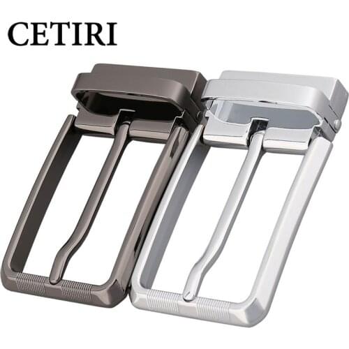 CETIRI 26 style 3.3cm-3.4cm solid alloy pin buckle heads for belt mens fashion belt buckles suitable leather belts with holes