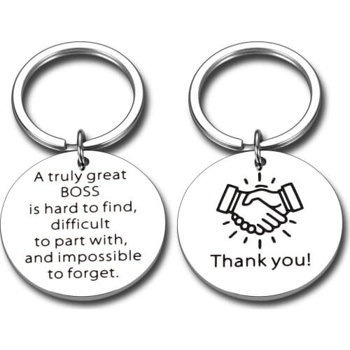 Two Sides Leader Boss Manager Mentor Lady Keychain Gifts Boss Appreciation Gift Keychain for Supervisor Boss Day Christmas