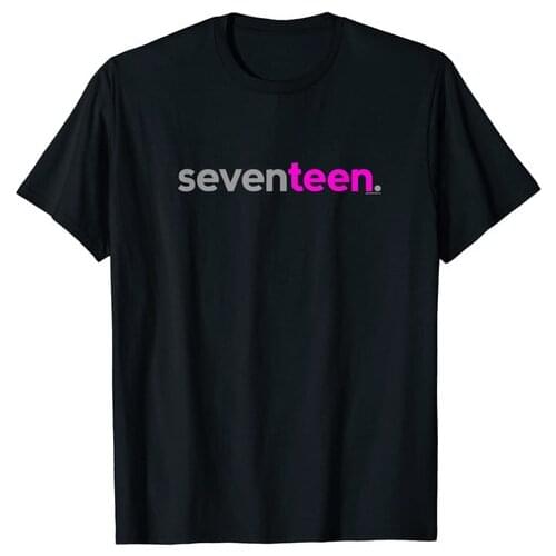 17th Birthday Gifts for Teenage Girls Shirt Seventeen Pink T-Shirt