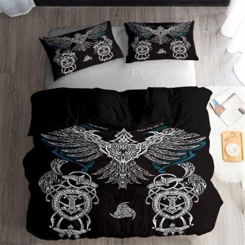 HELENGILI 3D Bedding Set Viking myth Print Duvet cover set bedclothes with pillowcase bed set home Textiles