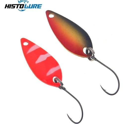 HISTOLURE Trout Fishing Spoons Lures 3cm 3g Spinner Bait Metal Lures Freshwater Winter Fishing Tackle