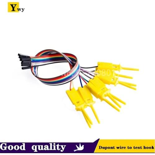 1 set 20 cm 10PIN hook wire clamp kit, high efficiency, DuPont wire to test hook, logic analyzer cable clamp probe test