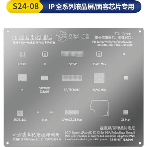 MECHANIC Matrix Face ID LCD Screen IC Chip Tin Template for Phone X/XS MAX/XR/11Pro MAX Steel Mesh BGA Reballing Stencil
