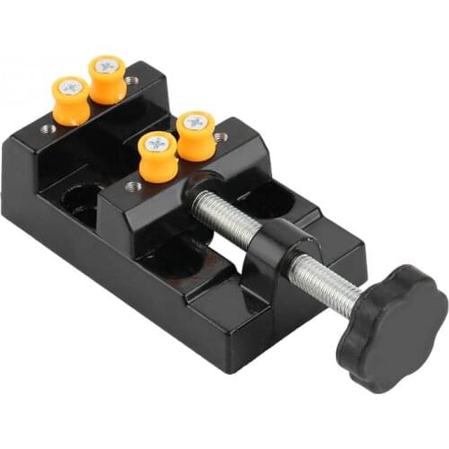 Mini Hobby Bench Vise Woodworking Clamp On Table Vice Mulitifuncational Table Vice Carving Bench Clamp Drill Press Flat Vice