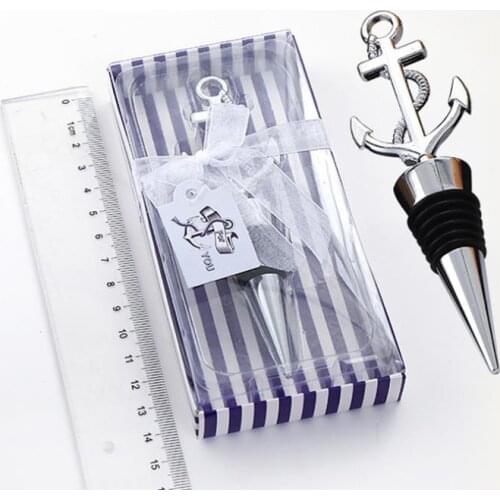 Nautical Theme Anchor Bottles Stoppers Anniversary Birthday Wedding Souvenirs Party Gift Favor Wine Bottle Stopper SN482