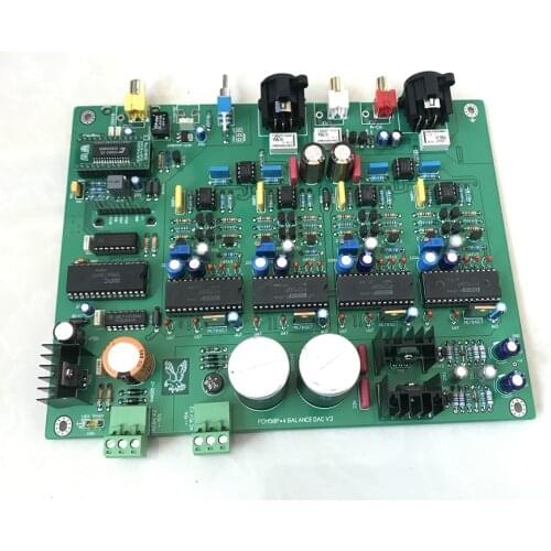Fully Balanced PCM58P X4 DAC Decoder Board
