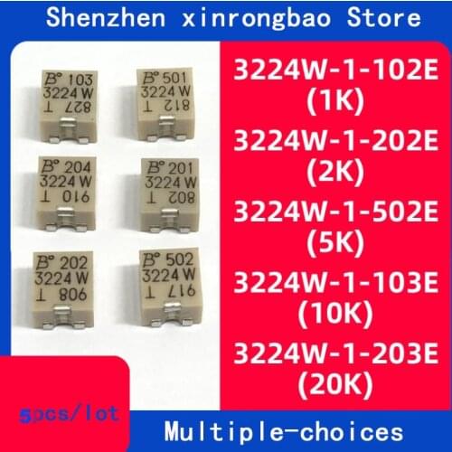 3224W 3224W-1-102E 3224W-1-202E 3224W-1-502E 3224W-1-103E 3224W-1-203E Precisión Potenciómetro