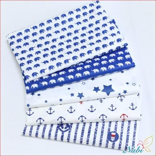 Patchwork Fabrics SMTA Cotton Fabric The Cloth By The Meter Fabric For Needlework For Furniture Elephant 50*160cm Brocade Fabric