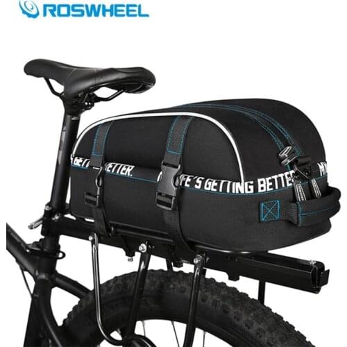 ROSWHEEL 8L Waterproof Bike Rear Rack Bag Cycling Basket Rack Trunk Bag Shoulder Handbagbike accessories