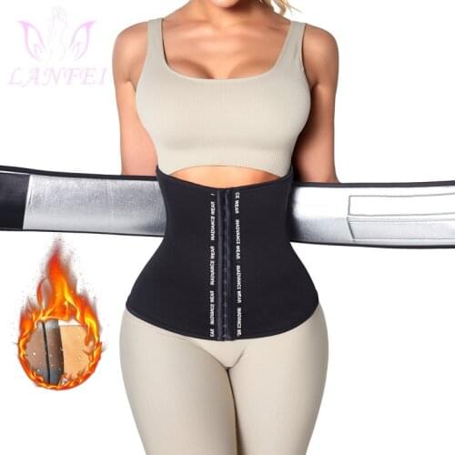 LANFEI Sweat Sauna Shapewear Women Slimming Belts Fat Burn Waist Trainers Tummy Weight Loss Compression Body Shaper Fajas Corset