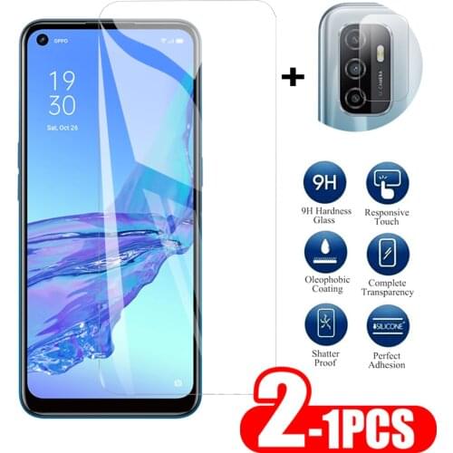 1-2Pcs Screen + Camera Glass For Oppo A53 A53S 2020 Screen Protector On For oppo a53 a53s screen Lens Protective Tempered Glass